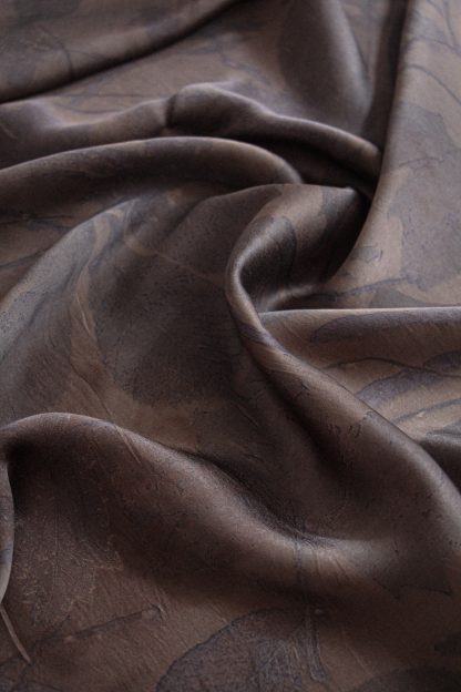 SILK SCARF CHOCOLATE - Image 3