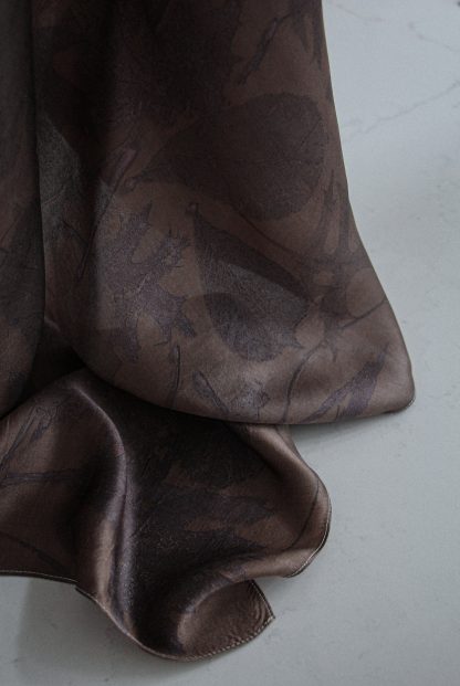 SILK SCARF CHOCOLATE