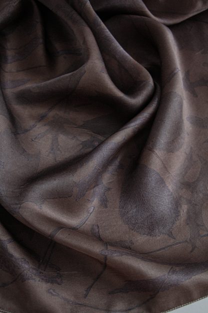SILK SCARF CHOCOLATE - Image 2