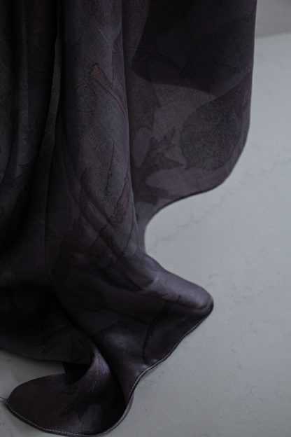 SILK SCARF PLUM - Image 7