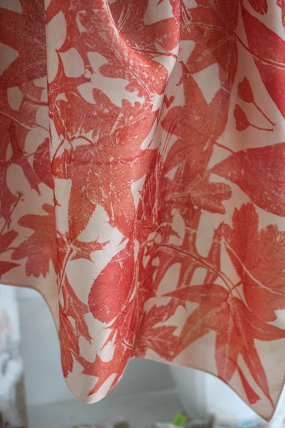 SILK SCARF RED TERRACOTTA - Image 2