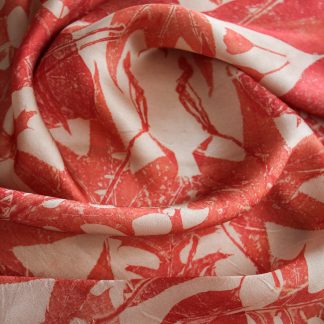 SILK SCARF RED TERRACOTTA