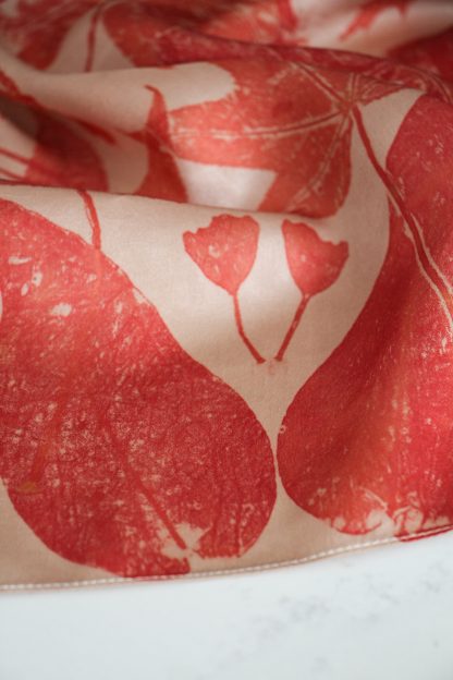 SILK SCARF RED TERRACOTTA - Image 7